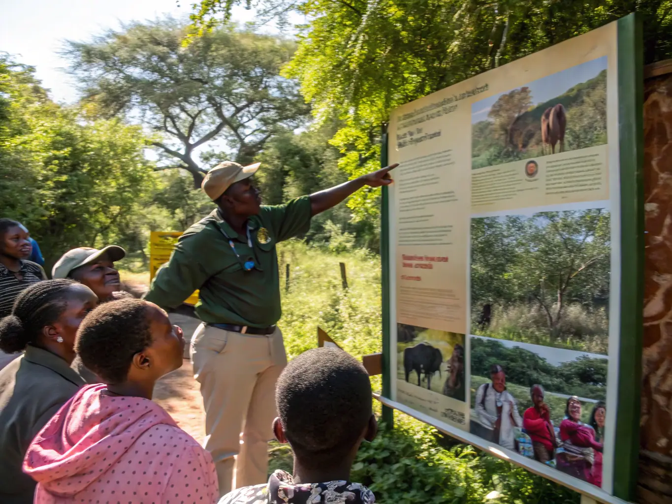 A photograph showing ASSOCIATION COMMUNALE DE CHASSE AGREEE DE MOURJOU members attending an educational workshop on sustainable hunting practices, led by a wildlife expert.